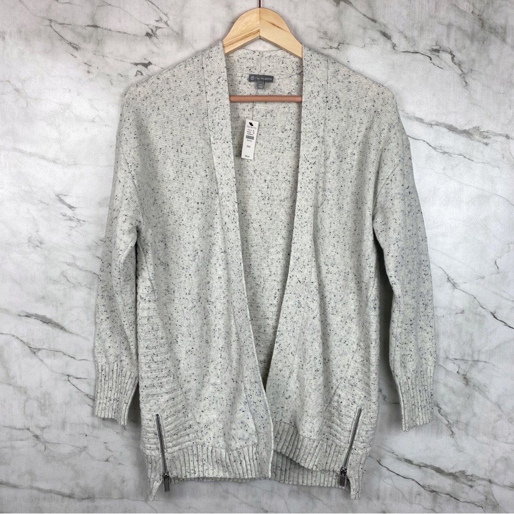 T by Talbots Cardigan Wool Blend Zipper on the sides Sz MP